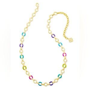 Kendra Scott Kelsey Gold Chain Necklace in Multi Mix